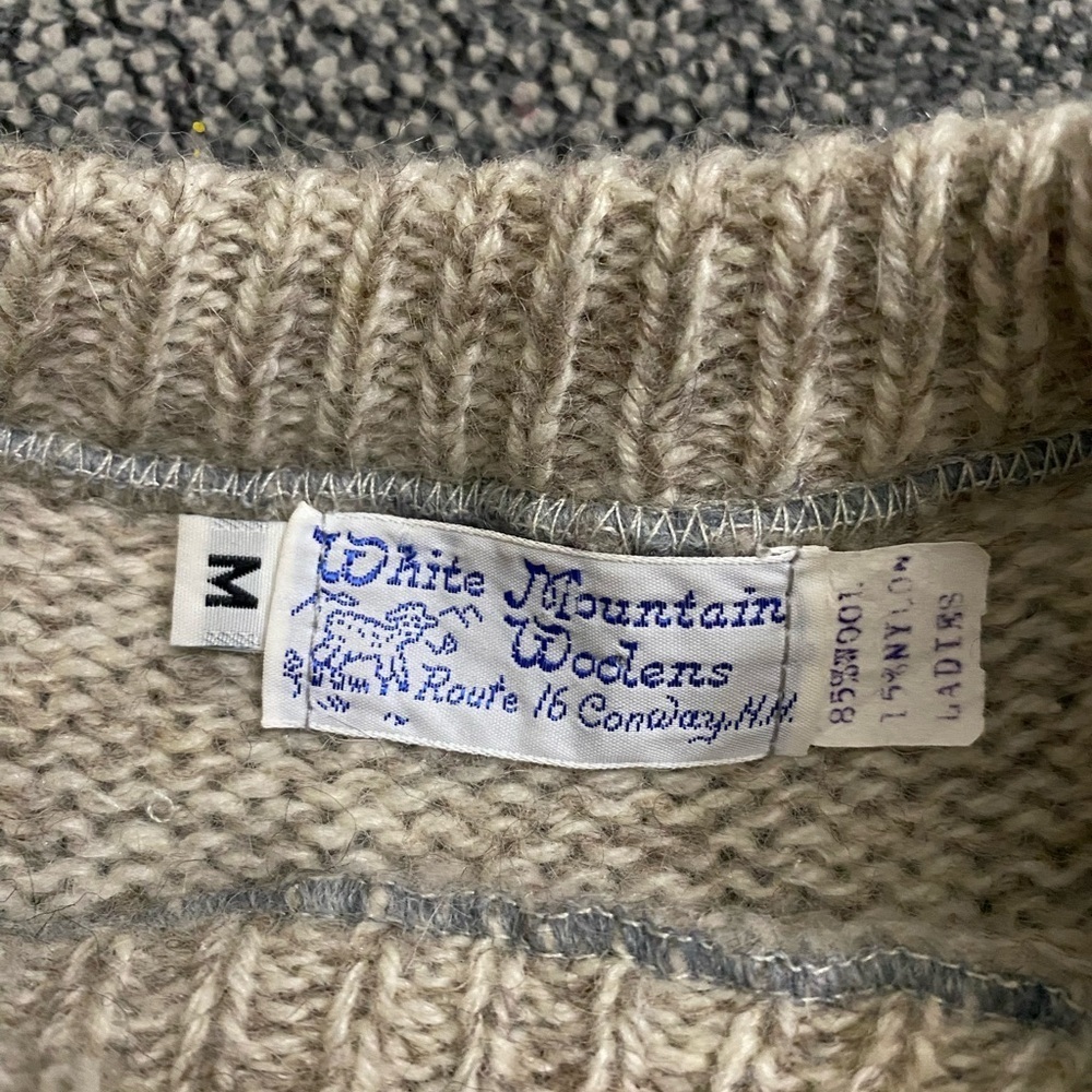 White Mountain Women's Cream Crewneck Sweater - Picture 3 of 5